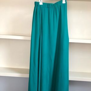 Turquoise high waisted skirt